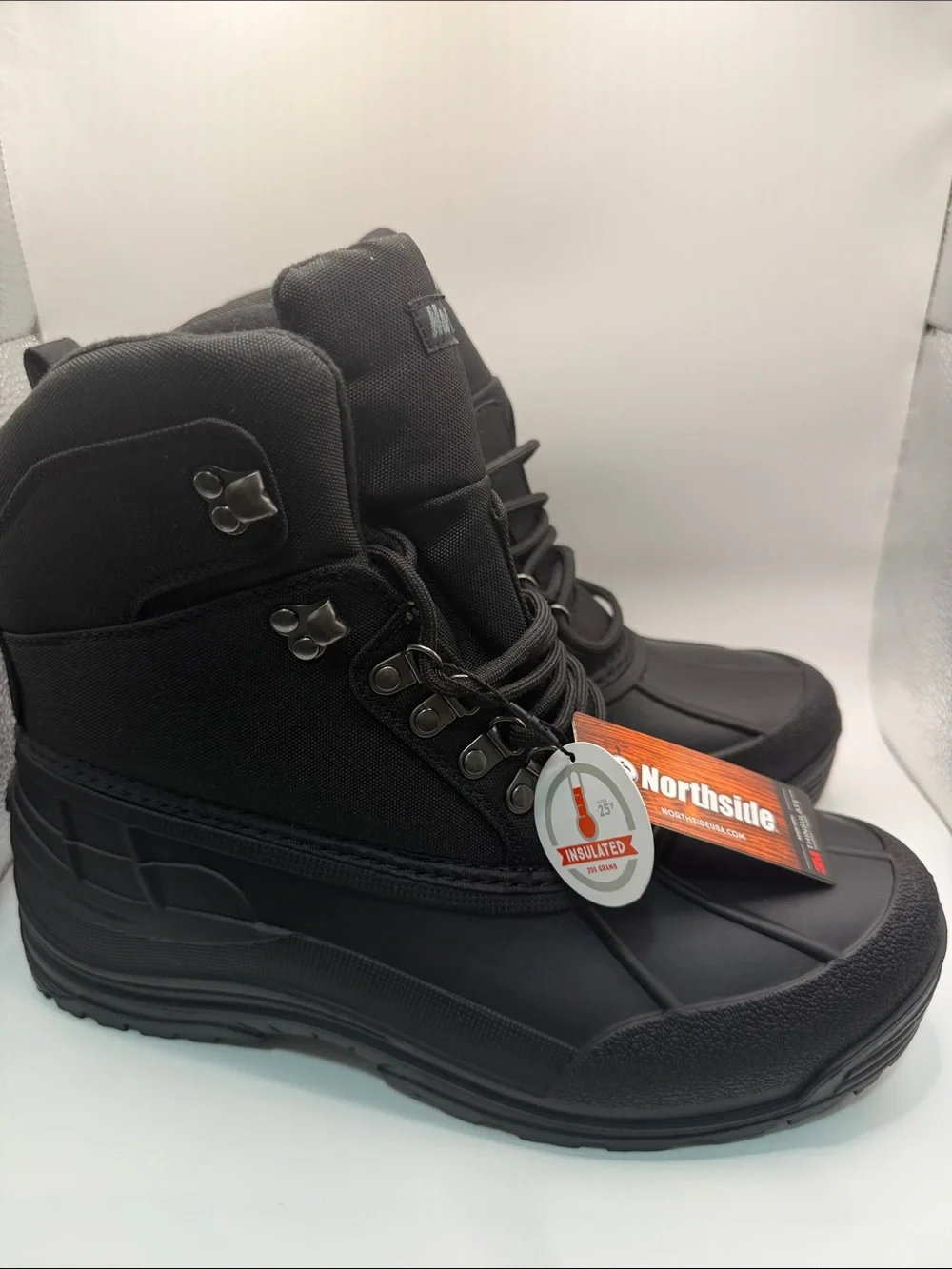 Northside Black Waterproof Men's Winter Snow Boots